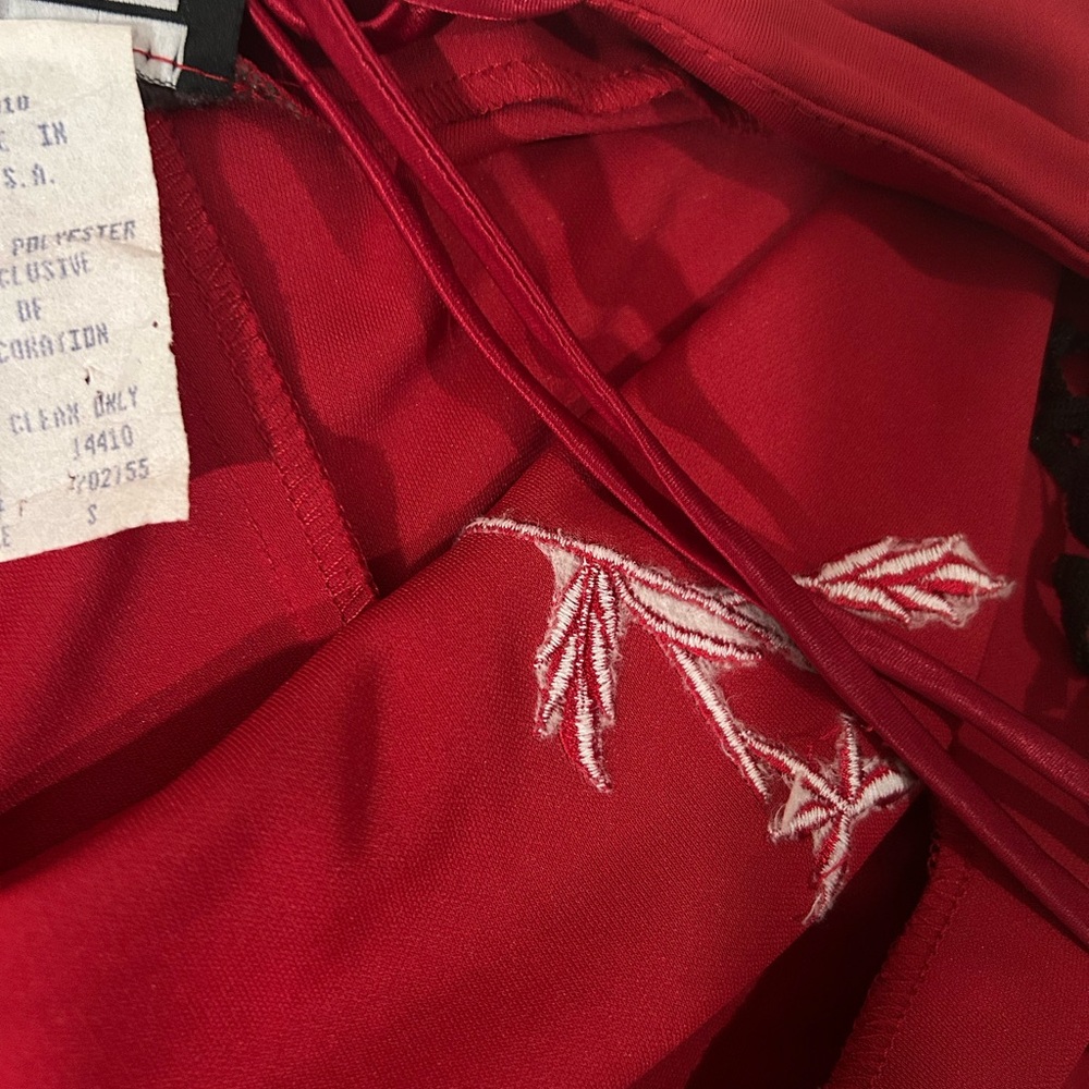 Vintage City triangles square neck maxi floral red dress - Picture 12 of 15